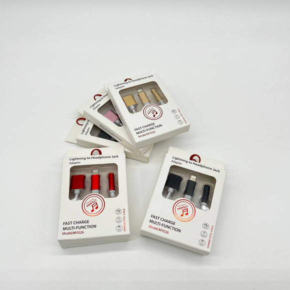 iPhone Lightning Auxiliary Adapter + Charging Port [Wholesale]