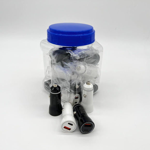 Bulk Dual Car Adapter w/ Type C Port (15pcs) [Wholesale]
